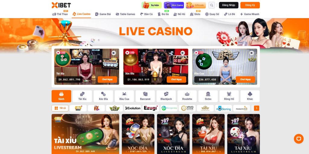 Live Casino XIBET cung cấp đa dạng sự lựa chọn