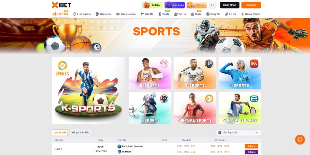 Cá cược thể thao XIBET thu hút đông đảo bet thủ